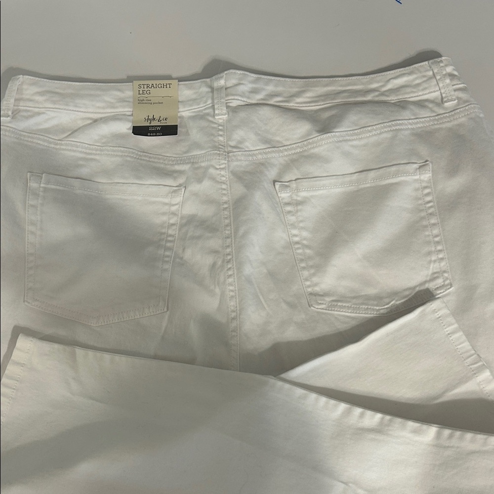 Style & Co. Women's Straight Leg Jeans - White